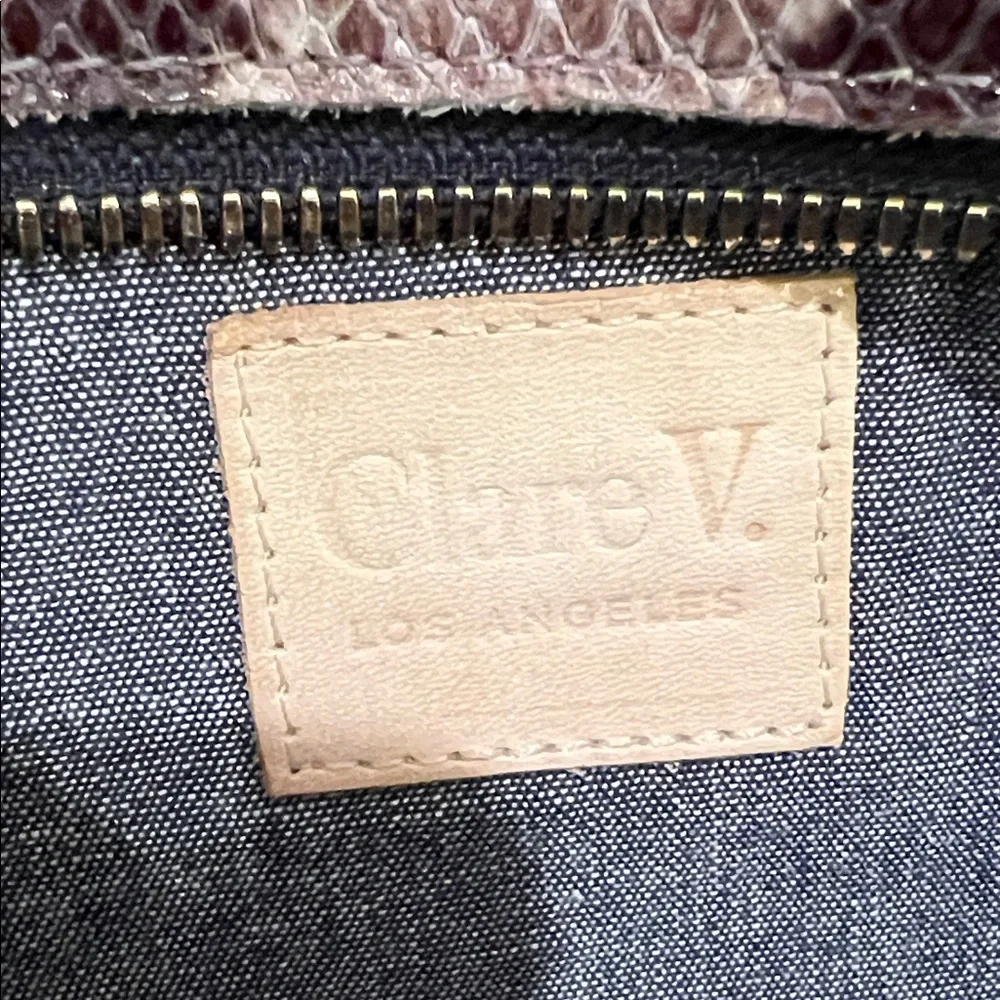 Clare V Grande Fanny leather crossbody belt snakeskin bag NWOT - Picture 10 of 11